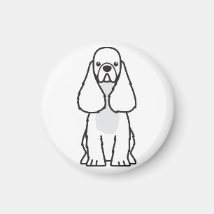 Íman Desenhos animados do cão de cocker spaniel do