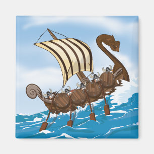 Íman Desenhos animados do navio de Viking