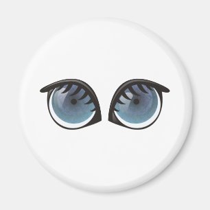 Íman Desenhos animados dos olhos azuis