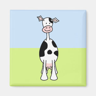 Íman Desenhos animados preto e branco da vaca. Parte