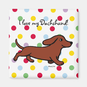 Íman Desenhos animados Running do Dachshund