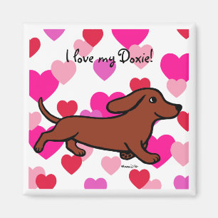 Íman Desenhos animados Running do Dachshund