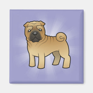 Íman Desenhos animados Shar Pei
