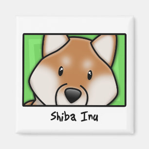 Íman Desenhos animados Shiba quadrado Inu