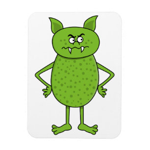 Íman Desenhos animados verdes bonitos do diabrete