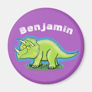 Íman Desenhos animados verdes felizes do dinossauro do