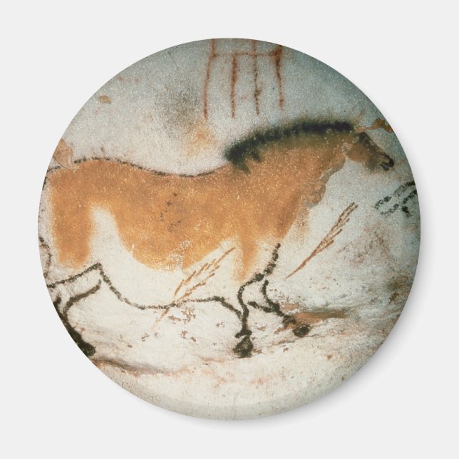 Íman Desenhos das cavernas Lascaux Francês Pré-Históric (Frente)