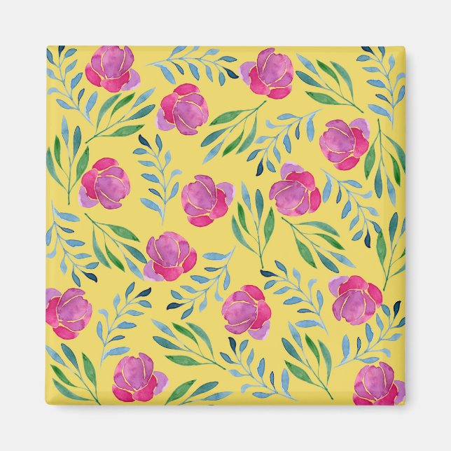 Íman Desenhos de Flor fáceis (Frente)