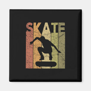Íman Desenhos Retro de Skate para Amantes de Skate Uni-
