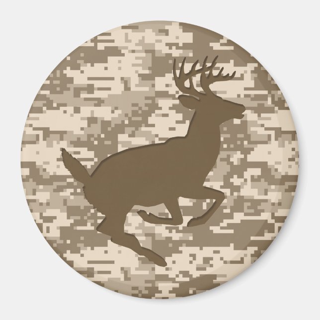 Íman Desert Beige Digital Camouflage Deer Camo Patterno (Frente)