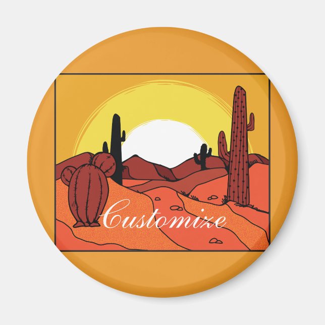 Íman Desert Cactus Sunset Thunder_Cove (Frente)