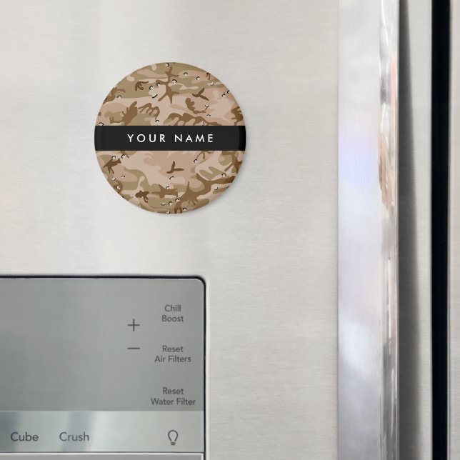 Íman Desert Camouflage Pebbles, o teu nome Personaliza (In Situ (Fridge))