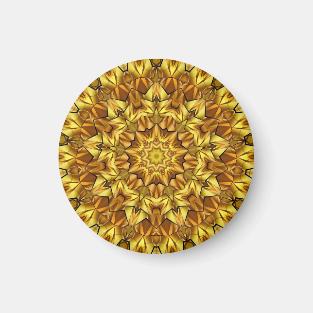 Íman Design abstrato antigo do ouro Mandala - 63495 (Frente)