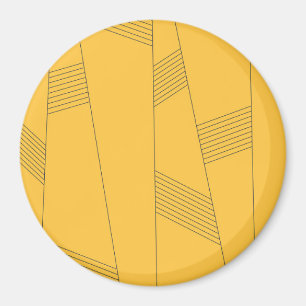 Íman Design abstrato simples, amarelo, moderno