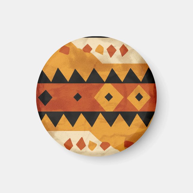 Íman Design africano em castanho e preto (Frente)