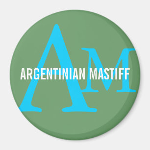 Íman Design argentino do monograma da raça do Mastiff