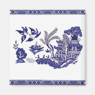 Íman Design Azul-branco-azul-chinês azul