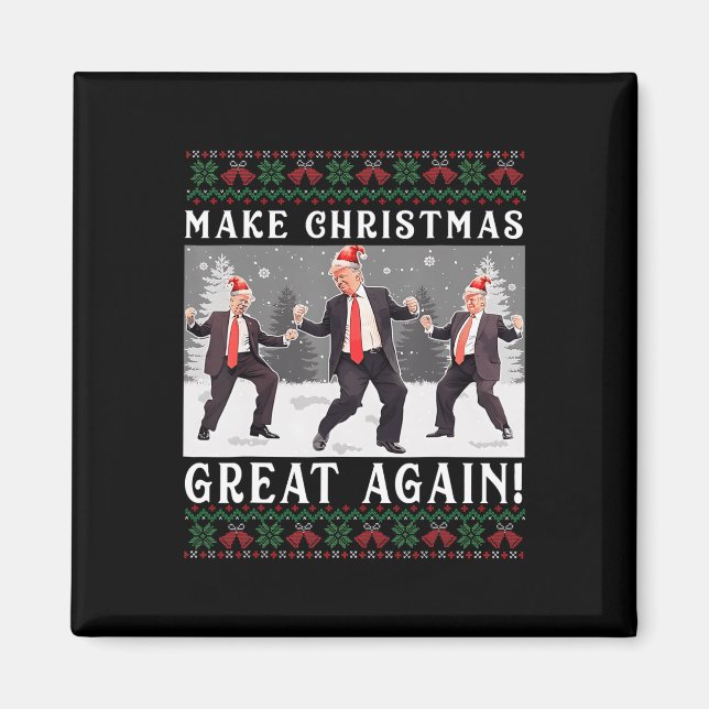 Íman Design Bonito Faça Excelente De Natal Novamente Pa (Frente)