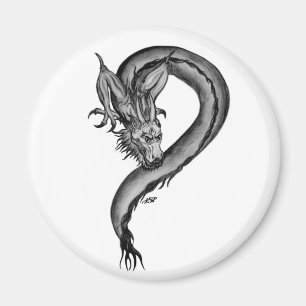 Íman Design branco e preto do dragão