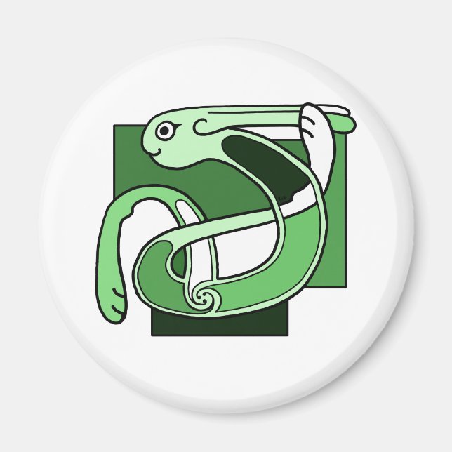 Íman Design Celtic Knotwork - Coelho Verde (Frente)