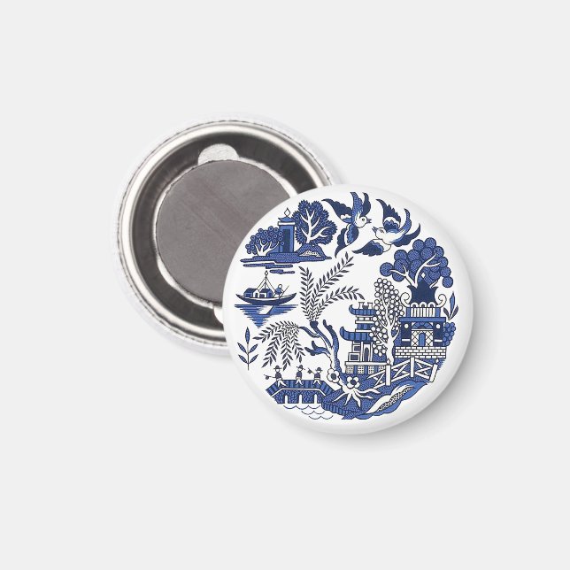 Íman Design Clássico Azul Selvagem (Front/Back)