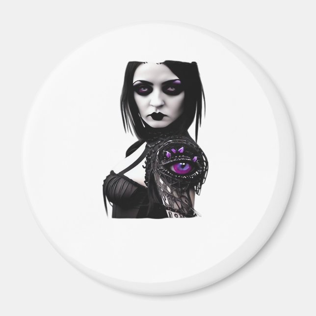 Íman Design Clássico De Whimsigoth Para Halloween (Frente)