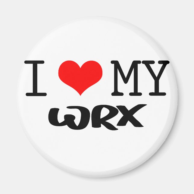 Íman Design Clássico "I Love My WRX" (Frente)