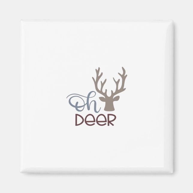 Íman Design Clássico Retro Oh Deer  (Frente)