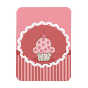 Íman Design cor-de-rosa do cupcake