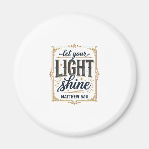 Íman Design Cristiano Deixe Sua Luz Brilhar Mateus 5_16