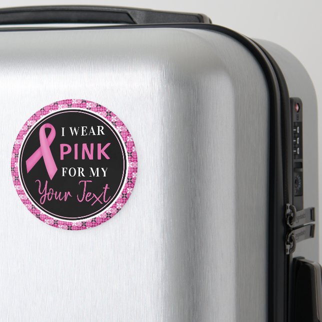 Íman Design da Fita Rosa de Conscientização sobre o Cân (In Situ (Luggage))