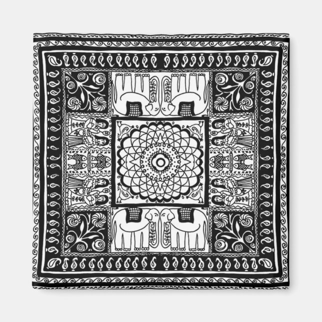 Íman Design da Índia - Magnet (Frente)