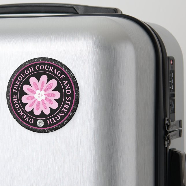 Íman Design da Laço Rosa de Conscientização sobre o Cân (In Situ (Luggage))