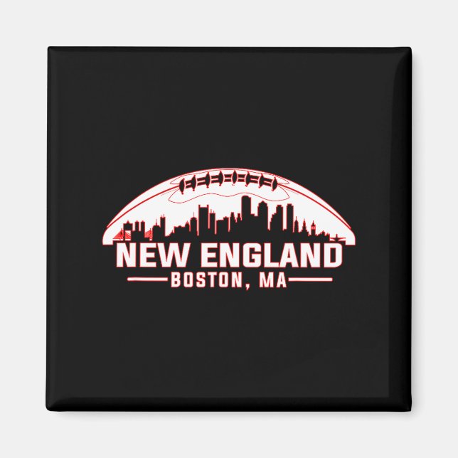 Íman Design da Silhueta da Cidade de Boston na Nova Ing (Frente)