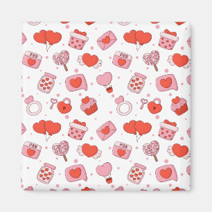 Íman Design de Amor Moderno Feliz Dia dos Namorados Cor