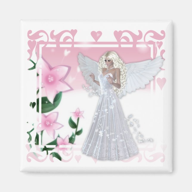 Íman Design de Anjo da Flor (Frente)