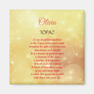 Íman design de Bairthstone Topaz 