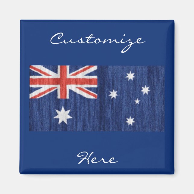 Íman design de bandeira australiana azul Thunder_Cove (Frente)