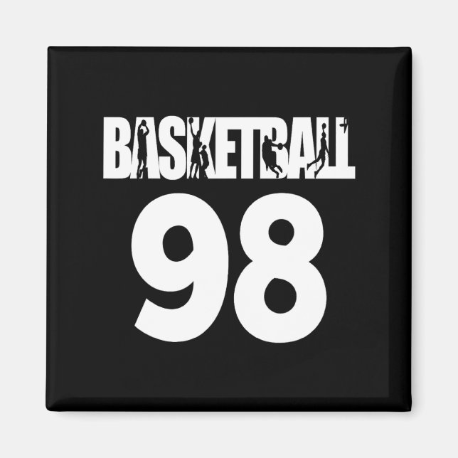 Íman Design de basquete favorito número 98 (Frente)