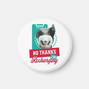 Íman Design de Bateria Social de Panda com Burnout Intr
