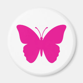 Íman Design de Borboleta Rosa Quente Redondo