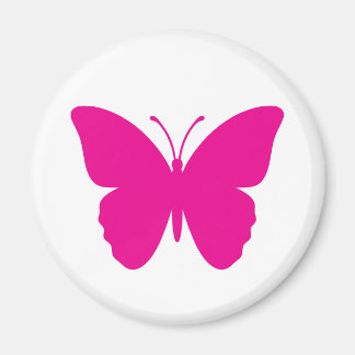 Íman Design de Borboleta Rosa Quente Redondo