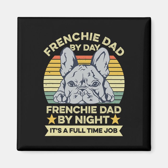 Íman Design de Bulldog Francês para Seu Pai Francês (Frente)