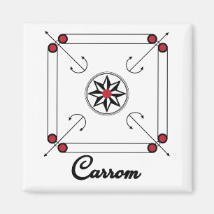Íman design de caça retrô indiano do Conselho Carrom