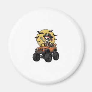 Íman Design de caminhão monstro de esqueleto pirata de