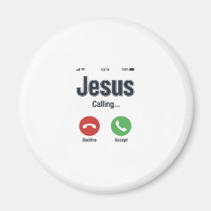 Íman Design de Camiseta Cristã Jesus Chamando Tela de T