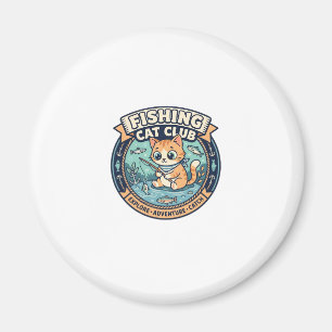 Íman Design de camiseta de gato pescador fofo - Gato Pe