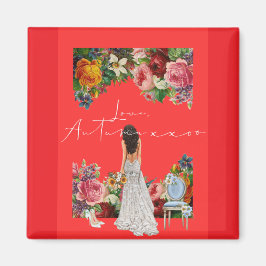 Íman Design de Carta de Amor - Amor, Outono xxoo