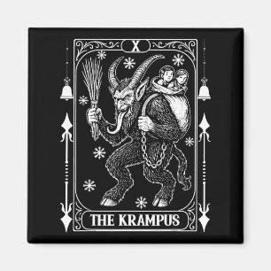 Íman Design de Carta de Tarot do Krampus Temporada de N