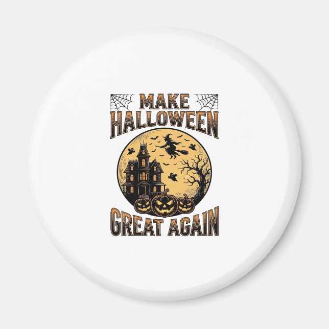 Íman Design de Casa Assombrada Vintage Halloween Great  (Frente)